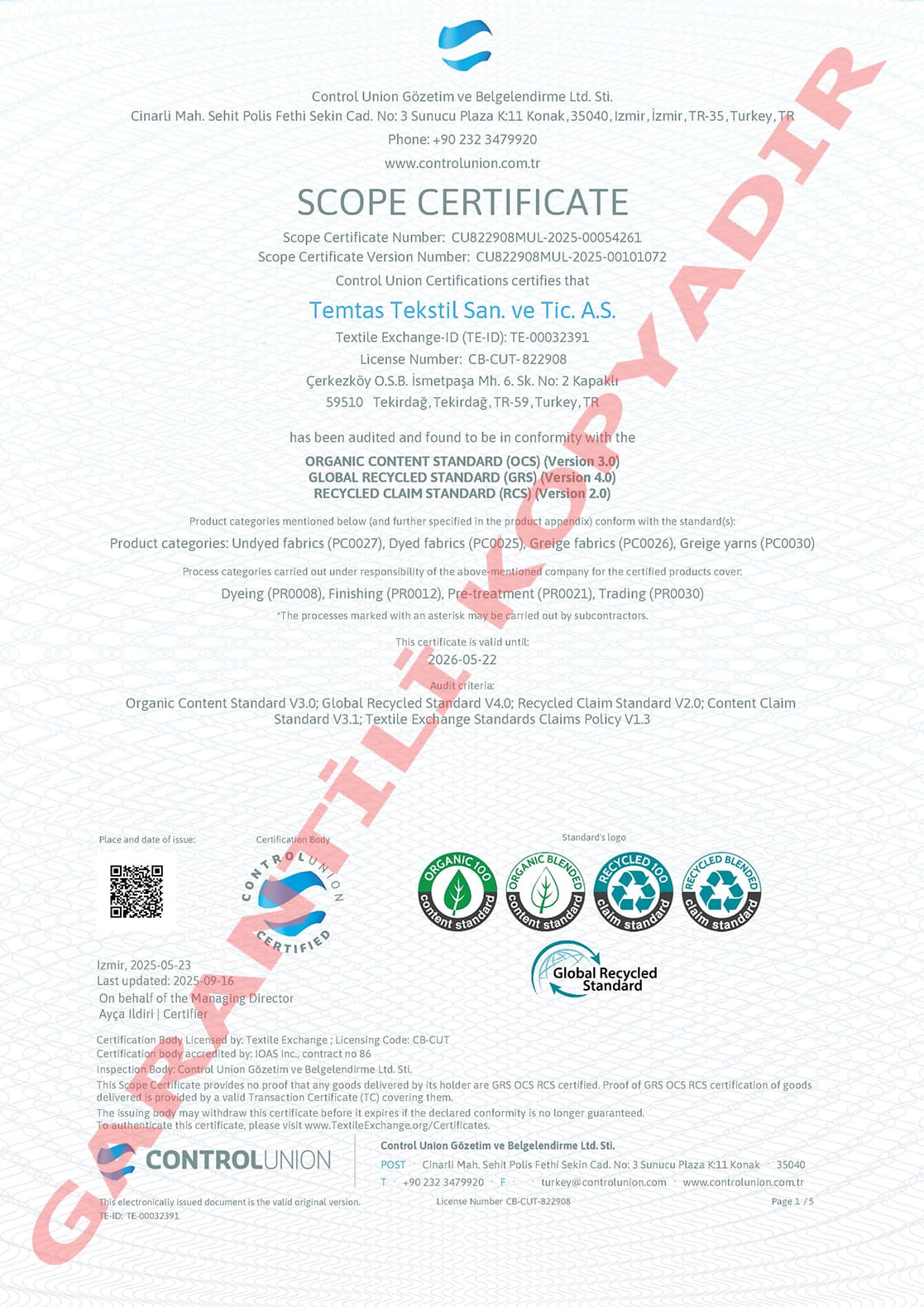 Global Recycled Standard